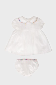 Baby white dress with panties included