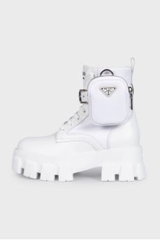 White Monolith leather boots