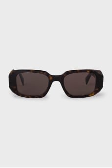 Rectangular sunglasses with animal print
