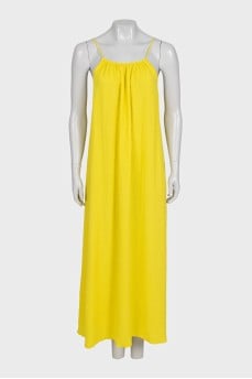 Loose-fitting sundress with an open back