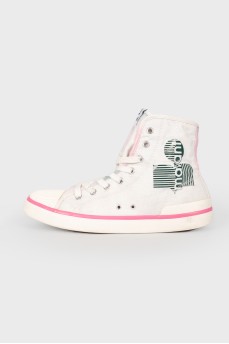 Watercolor print sneakers