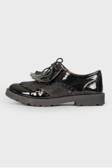 Children's patent leather boots