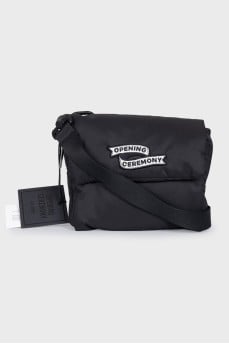 Men's textile bag with a patch
