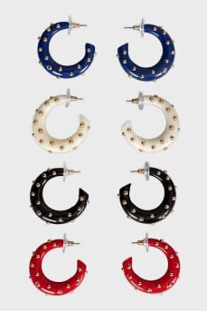 A set of hoop earrings