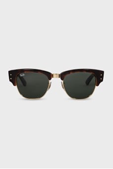 Clubmaster sunglasses with green lenses