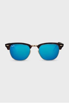 Clubmaster sunglasses with blue lenses