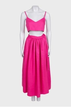 Wrap-top and skirt suit