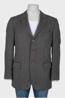 Men's single-breasted blazer black
