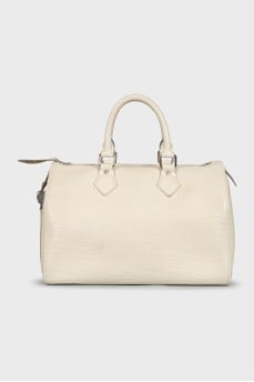 Кожаная белая сумка Speedy