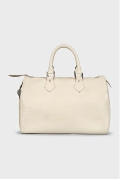 Кожаная белая сумка Speedy