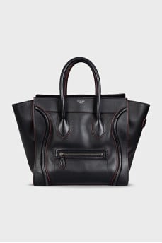 Черный тоут Luggage из кожи