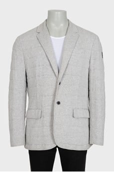 Men's gray button-down jacket