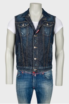 Men's jeans vest