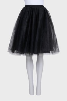 A fluffy black tulle skirt