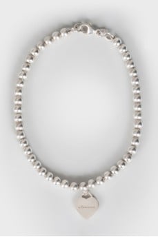 Silver bracelet with heart