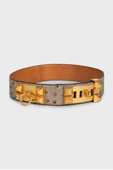 Ремень Collier de Chien из кожи страуса