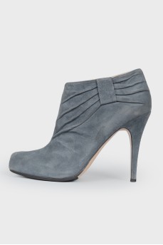 Suede stiletto booties