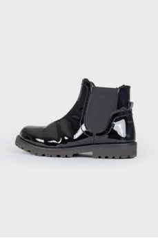 Children's patent leather boots