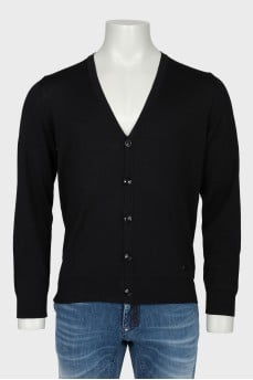 Men's black cardigan