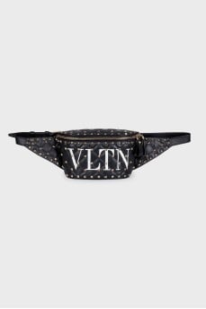 Кожаная черная сумка Rockstud