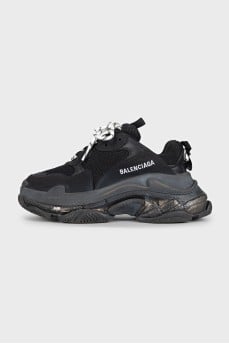 Кроссовки Triple S черного цвета на шнуровке