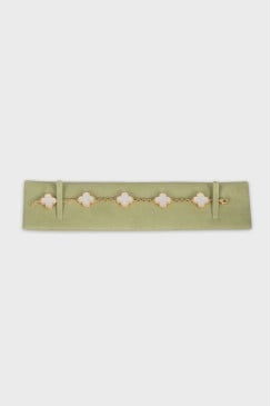 Золотий браслет з перламутром Vintage Alhambra