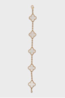 Vintage Alhambra Gold Bracelet with Mother of Pearl