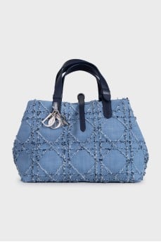 Toujours denim tote with tag
