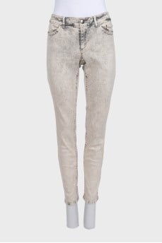 Gray skinny fit jeans