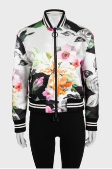 Duchesse print bomber jacket