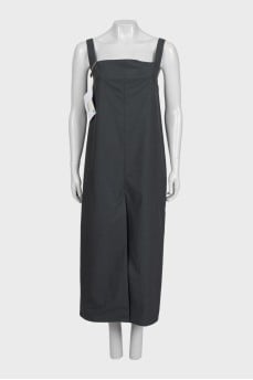 Gray strappy dress with tag