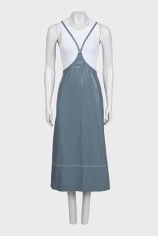 Gray skirt with straps