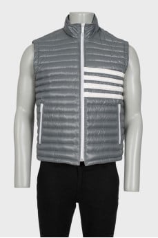 Men's gray down vest