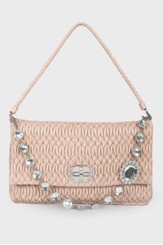 Quilted bag with stones