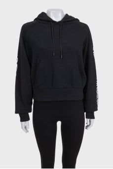 Hoodie with logo on the sleeves