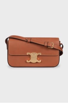 Brown leather Triomphe bag