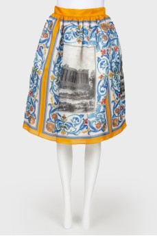 Carretto print skirt