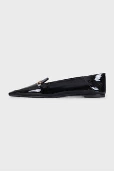 Chris 05 Black Patent Leather Ballet Flats