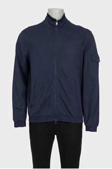 Men's zip-up sports jacket with pockets