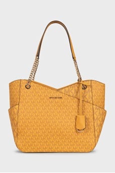 Jet Set Yellow Canvas Tote