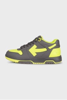 Men's bright leather sneakers