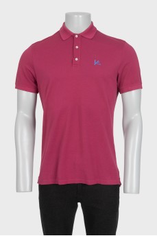 Men's purple polo shirt with logo