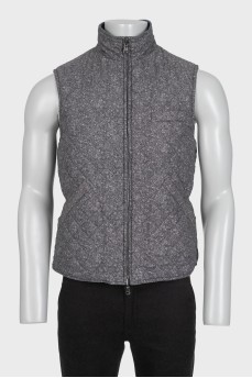 Men's reversible vest with zipper