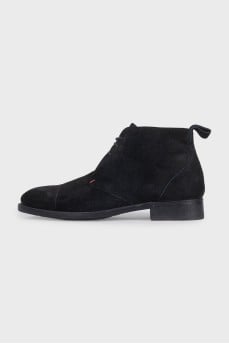 Men's black suede boots