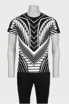 Men's straight-leg printed t-shirt with tag