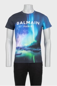 Men's printed logo t-shirt with tag