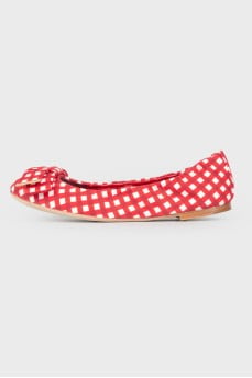 Red cage ballet shoes