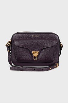 Purple Leather Beat Bag