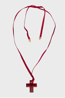 Necklace with crystal pendant