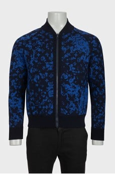 Men's reversible zippered cardigan